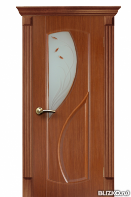 Межкомнатная дверь AIRON "Фаина", Дуб темный, остекленная