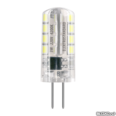 Лампа светодиодная LED G4 SMD 3W AC 220V 360° 3300K