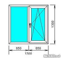 Окно пластиковое поворотно-откидное двухкамерное