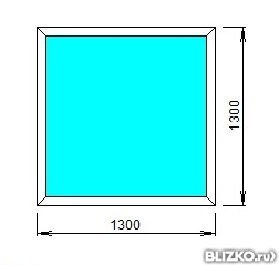 Окно пластиковое глухое однокамерное