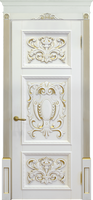 Межкомнатная дверь Viporte "Версаль" массив бук белая, ПГ