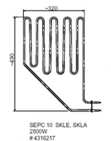 ТЭН HELO SEPС 10 2500W для печи SKLE