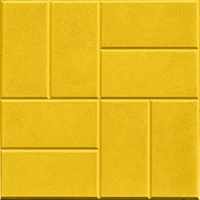 Тротуарная плитка Восемь кирпичей 400х400х50 желтая