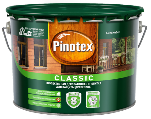 Антисептик pinotex classic nw, база под колеровку, 9 л