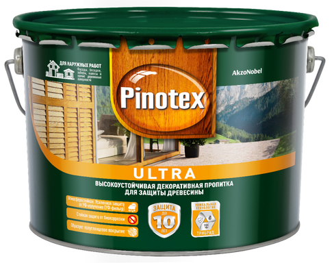 Антисептик Pinotex natural, атмосфероустойчивый, уф защита 9 л