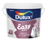 Краска Dulux easy водоэмульсионная для всех типов обоев, bw 2,5 л