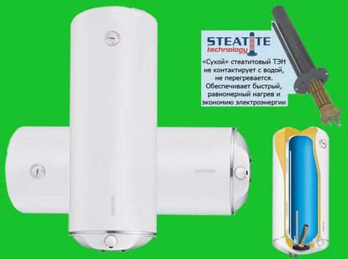 Водонагреватель ЭВН ATLANTIС STEATITE Slim 50 N3