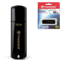 Флеш-диск 16 GB TRANSCEND Jet Flash 350 USB 2.0 черный TS16GJF350