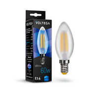 Лампа Voltega VG10-C2E14cold6W-F Crystal Candel matt 6W E14 Стекло Матовый