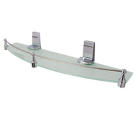 Полка для ванной стеклянная с бортиком WasserKraft Lopau K-6044