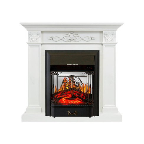 Royal Flame Каминокомплект Verona - Белый дуб с очагом Majestic FX M Black