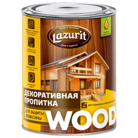 Декоративная пропитка для защиты древесины «Lazurit» Wood; 1 л, тик