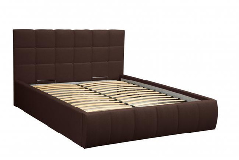 Кровать двухспальная с подъемным механизмом "Диана" (1600) (жаккард шоколад