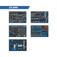 Набор инструментов "CLAIM" для тележки, 13 ложементов, 286 предметов KING T