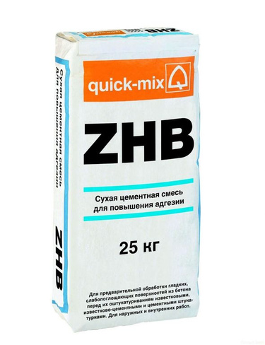 Сухая цементная смесь для повышения адгезии ZHB в упаковке, кг 25
