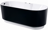 Акриловая ванна Orans NL-601 FTSH BLACK WHITE 1750x750x650