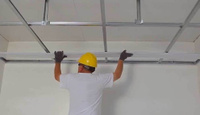 Монтаж потолка из ПВХ, МДФ панелей по металлокаркасу