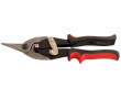 Ножницы по жести левые усиленные пружины, лезвия-сталь, прорезиненные ручки