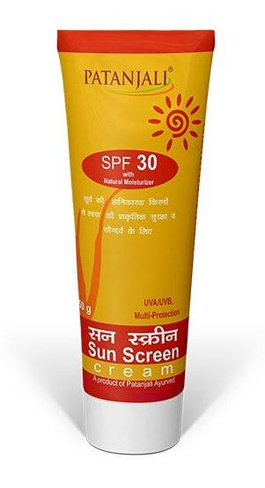 Увлажняющий солнцезащитный крем Sun screen cream SPF 30 (Patanjali) 50гр