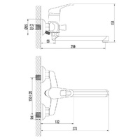 Смеситель Lemark Omega LM3110C универсальный 27,3х15,4х21,5 см