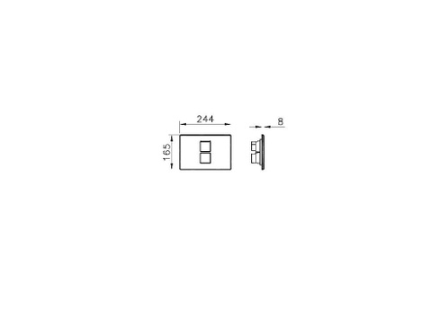 Панель смыва VitrA Concealed Cisterns белый глянец 748-0101