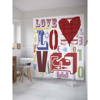 Шторка-занавеска для ванной JOYARTY Любовный постер
