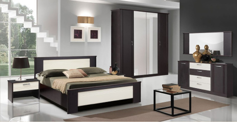 Спальный гарнитур Изола 4-х створчатый шкаф с кроватью 160x200 cм