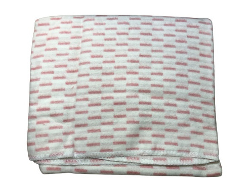 Одеяло х/б байковое детское (бело-красный штрих) 90х112 арт.57-1ЕТ Ермолино