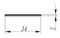 МПУ-013-03 Подкладка ПВХ (под заполнение 25-32мм.) 2*34*100мм. (500шт./кор.) Татпроф