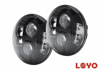 Фары LED Loyo Light 80W (7 дюймов LOYO LED 3G-DRL): ближний и дальний свет, дневные ходовые огни для Нива, УАЗ, Jeep Wra