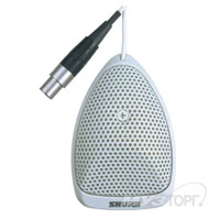Shure MX391W / O плоский настольный всенаправленный конференц. микрофон с кабелем (3, 6м) , белый.