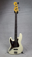 Fender American Professional II Jazz Bass Накладка на гриф из палисандра для левшей, олимпийский белый, с футляром Ameri