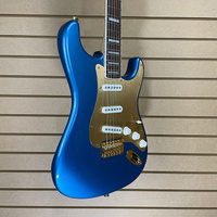 Squier 40th Anniversary Stratocaster Electric Guitar - Gold Edition Lake Placid Blue #502
