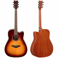 Yamaha FGC-TA TransAcoustic Dreadnought Acoustic Electric Guitar w/Cutaway - Brown Sunburst Yamaha FGC-TA TransAcoustic