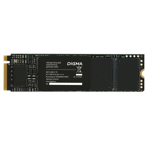 Твердотельный накопитель SSD M.2 2Tb Digma Meta M6E DGSM4002TM6ET, NVMe