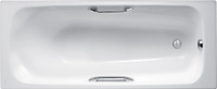 Ванна чугунная Jacob Delafon MELANIE 170x70 см с антискользящим покрытием, с отверстием для ручек, без ножек, белая (E29