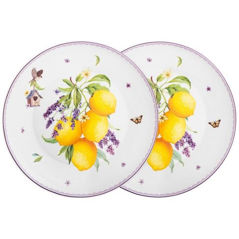 Набор тарелок Прованс лимоны (2 шт - 20 см)