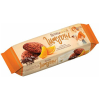 Печенье овсяное штучки с кусочками шоколада и апельсиновыми цукатами, сдобное, 160 г, 60261152 Штучки