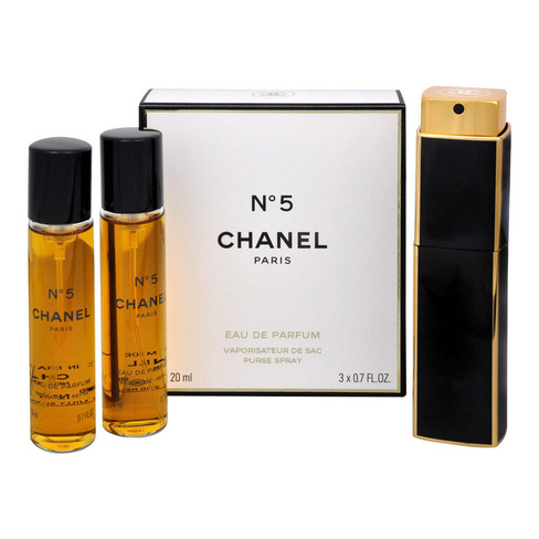 Chanel No.5 набор: парфюмированная вода для женщин, 3x20 мл/1 упаковка.