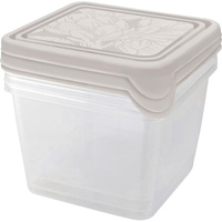 Набор контейнеров для продуктов HELSINKI Artichoke 3 шт. 0,75 л квадратные пепельный жемчуг
