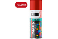 Аэрозольная краска KUDO алкидная универсальная глянцевая красная KU-1003