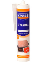 Клей KRASS ЖГ для пластика и плитки Особопрочный монтаж (Керамика) Белый 300мл Krass