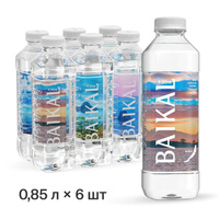 Вода питьевая Baikal 430 негазированная 0.85 л (6 штук в упаковке)