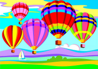 Товары для творчества, хобби LORI Картина по номерам Транспорт Воздушные шары