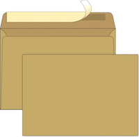 Папка/конверт Ecopost Конверт Ecopost1 С5 80 г/кв.м коричневый стрип (100 штук в упаковке)