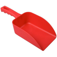 Совок для мусора FBK пластик красный (ширина 26 см, ручка 10 см)