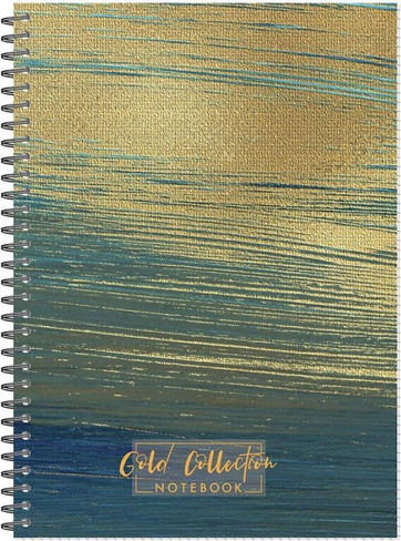 Бумажная продукция Attache Бизнес-тетрадь Gold Collection А4 96 листов голубая в клетку на спирали
