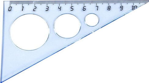 Чертежная принадлежность №1 School Треугольник пластиковый (10 см, 90/60/30 градусов)