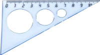 Чертежная принадлежность №1 School Треугольник пластиковый (10 см, 90/60/30 градусов)