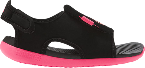 Сандалии Nike Sunray Adjust 5 V2 TD 'Black Racer Pink', черный